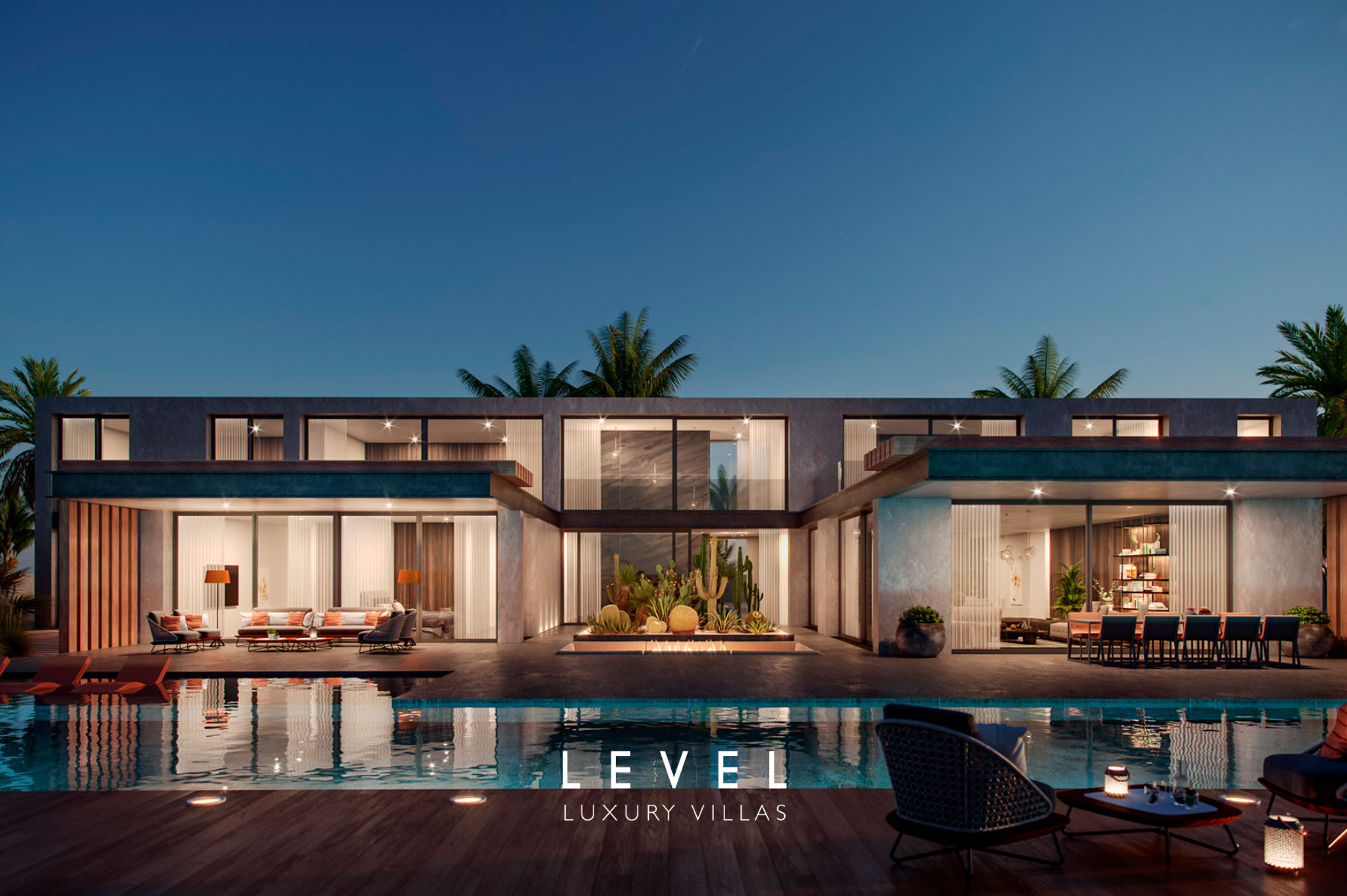 Concept 101 villa moderna de diseño con arquitectura contemporánea, amplios espacios interiores y zona exterior con piscina