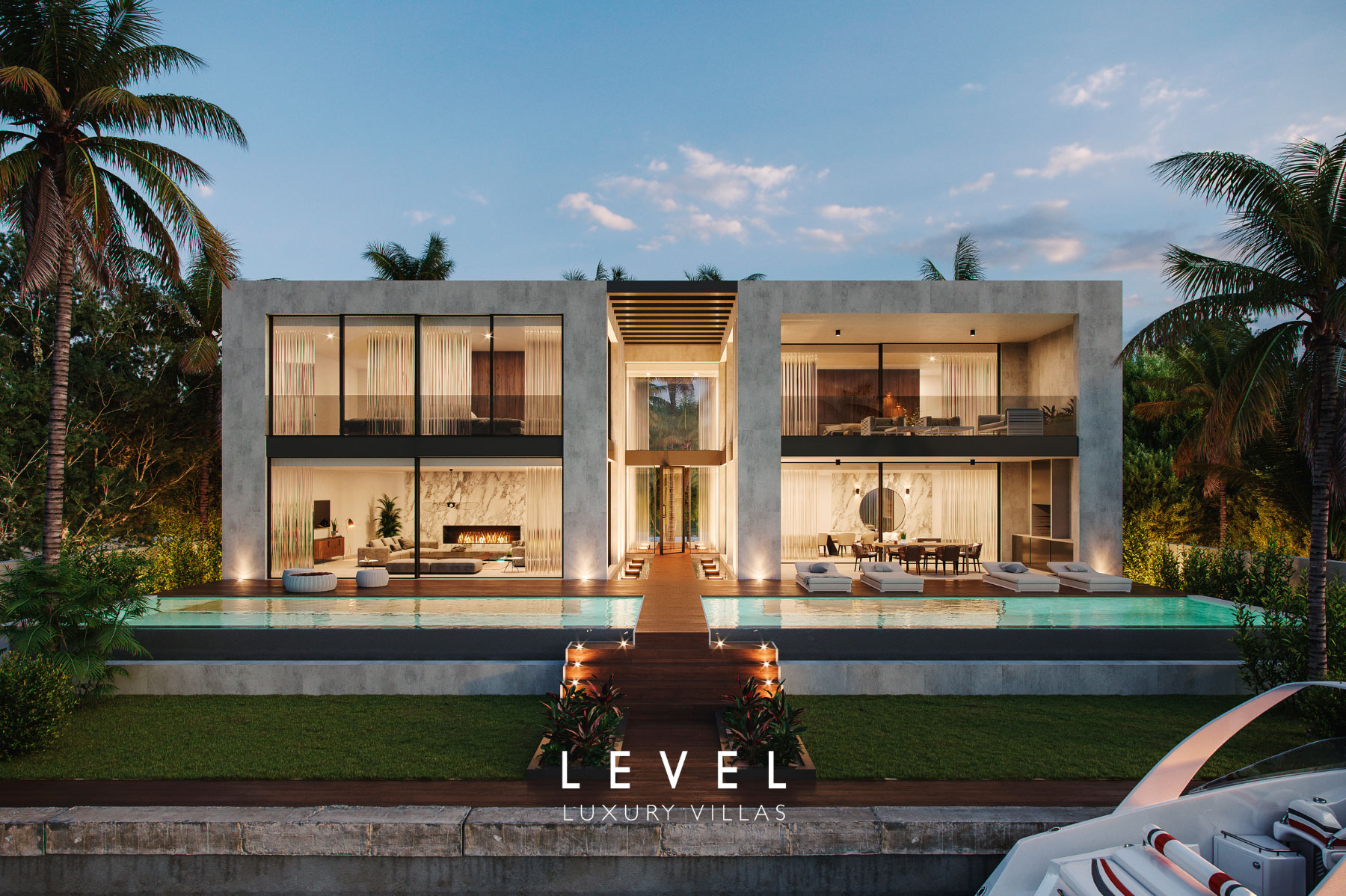 Concept 105 villa moderna de diseño con arquitectura contemporánea, amplios espacios y piscina privada